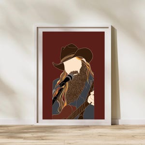 Chris Hefton Druck | Chris Hefton | Country Musik Illustration Grafik-Druck