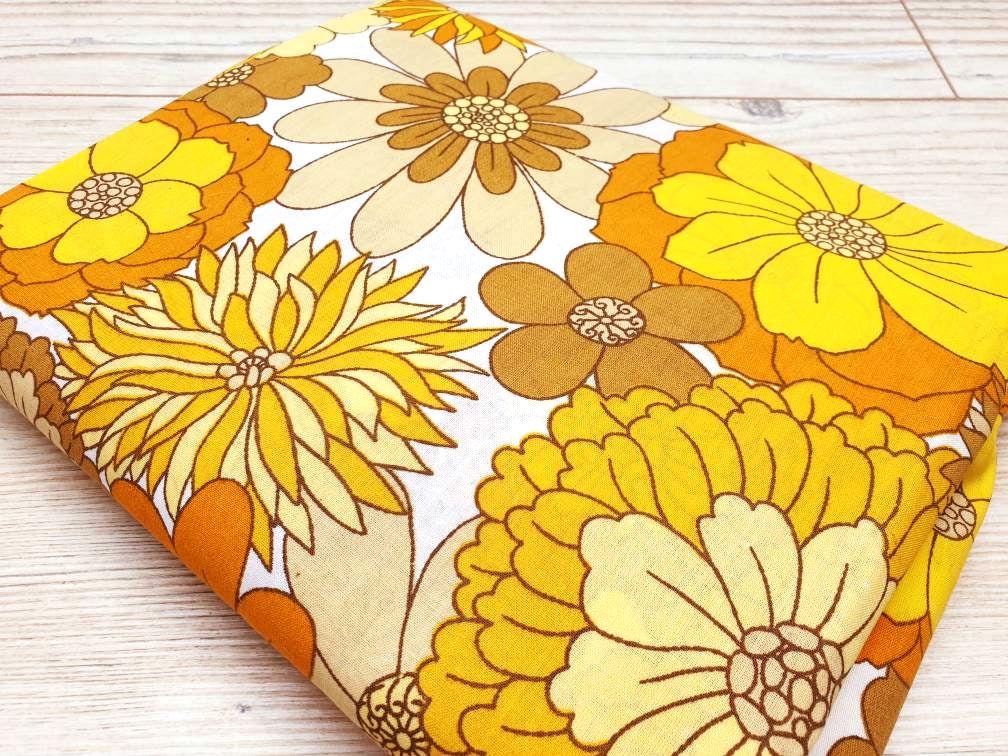 お歳暮 人気 Vintage Fabric, 70s Fabric Unused by St Michael, Retro アンティーク雑貨