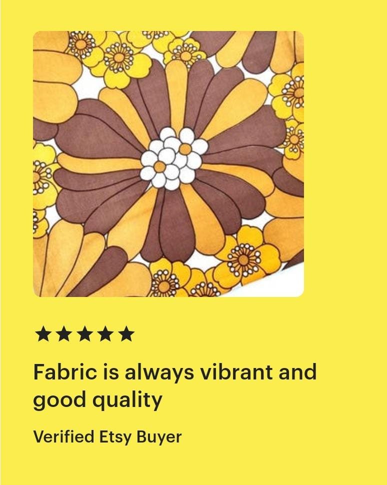Vintage Fabric, 70s Fabric Unused by St Michael, Retro