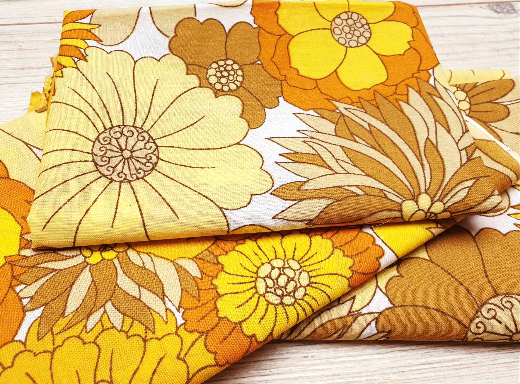 アンティーク雑貨 MAC Super Vintage Fabric 70s Vintage Fabric, 70s Fabric Unused by St Michael, Retro