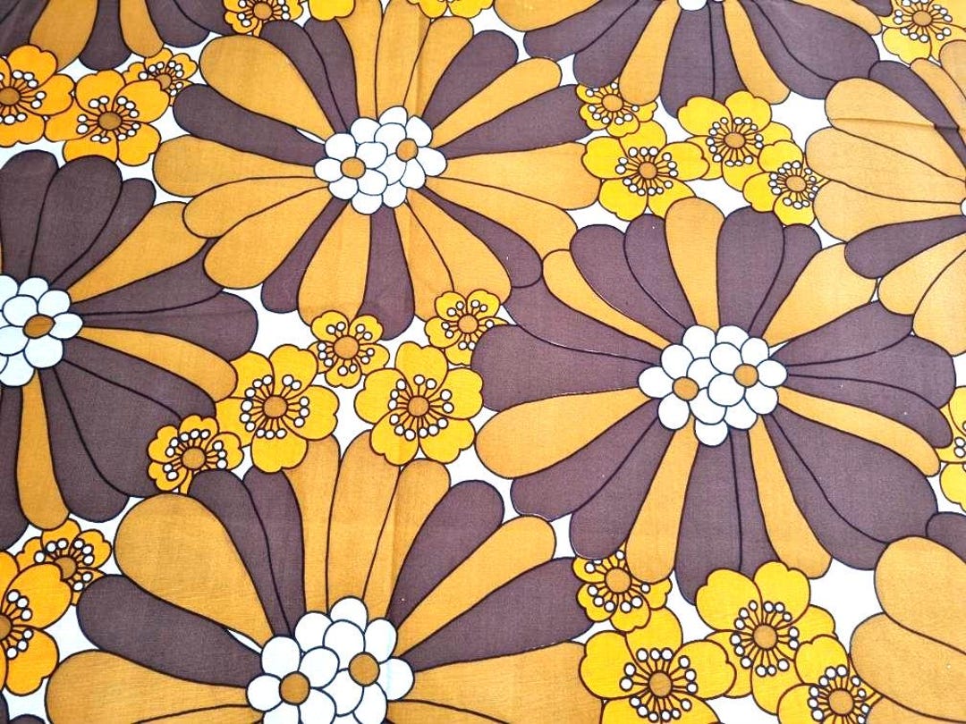 Vintage Fabric, 70s Fabric Unused by St Michael, Retro