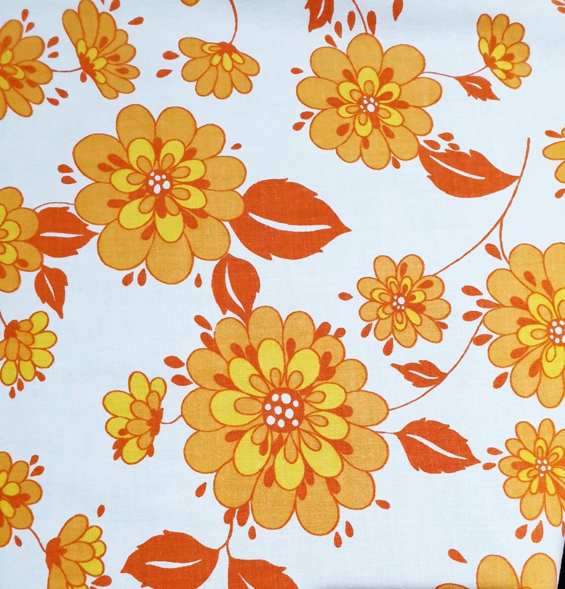 Vintage Fabric 1970s Fabric Funky Fabric Vibrant Etsy