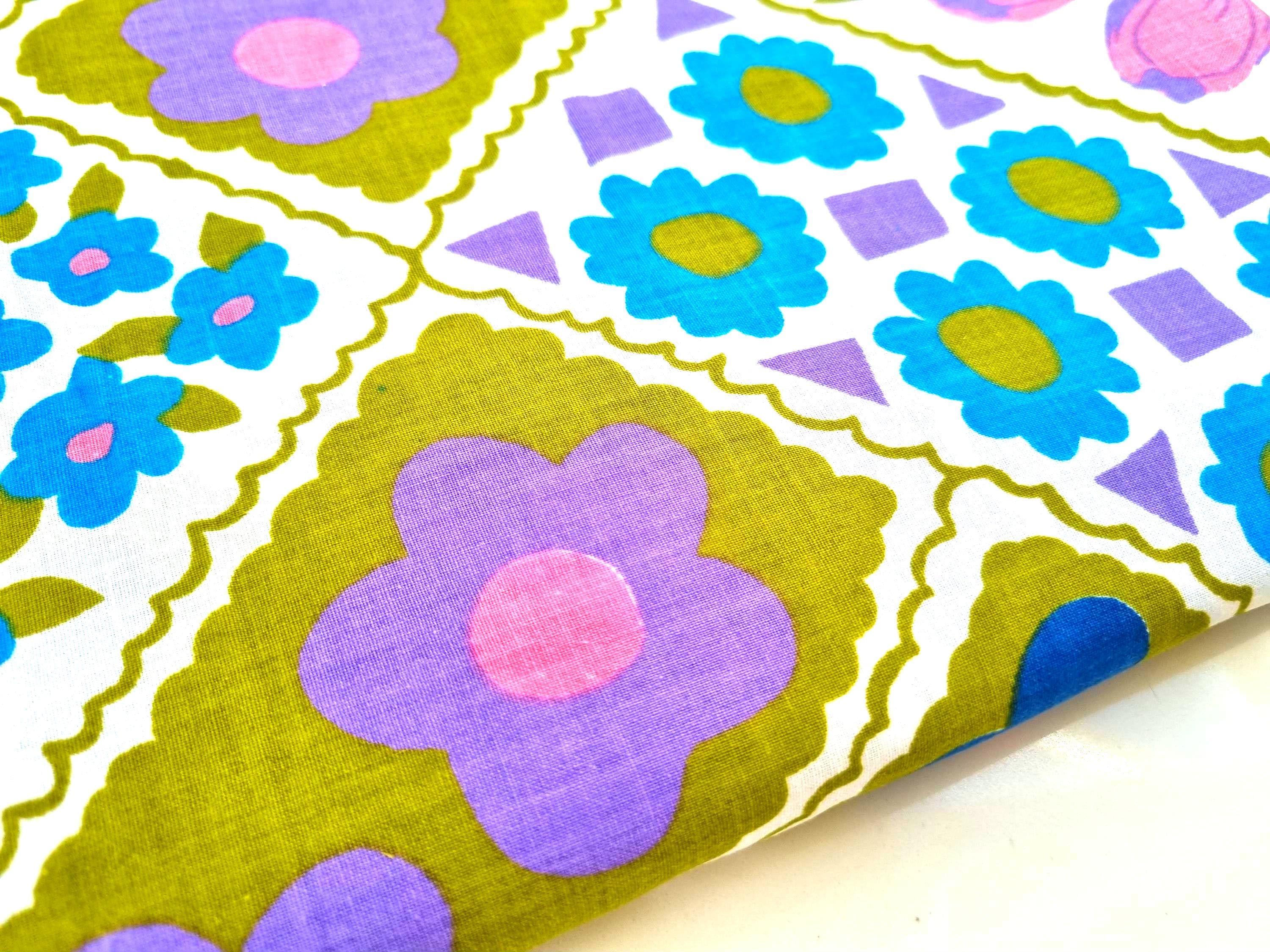 70s Vintage Fabric: New Unused Vintage Fabric Made in the USA