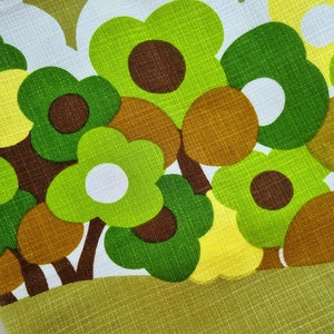 Vintage Fabric | 70s Fabric | 60s | New Unused | Moygashel | Midcentury | Retro | Flower Power |  | Pink Orange Green Yellow
