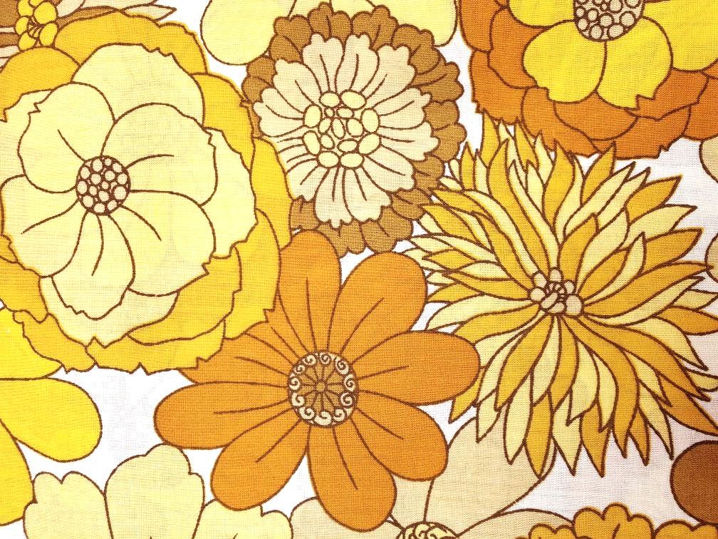 Vintage Fabric, 70s Fabric Unused by St Michael, Retro