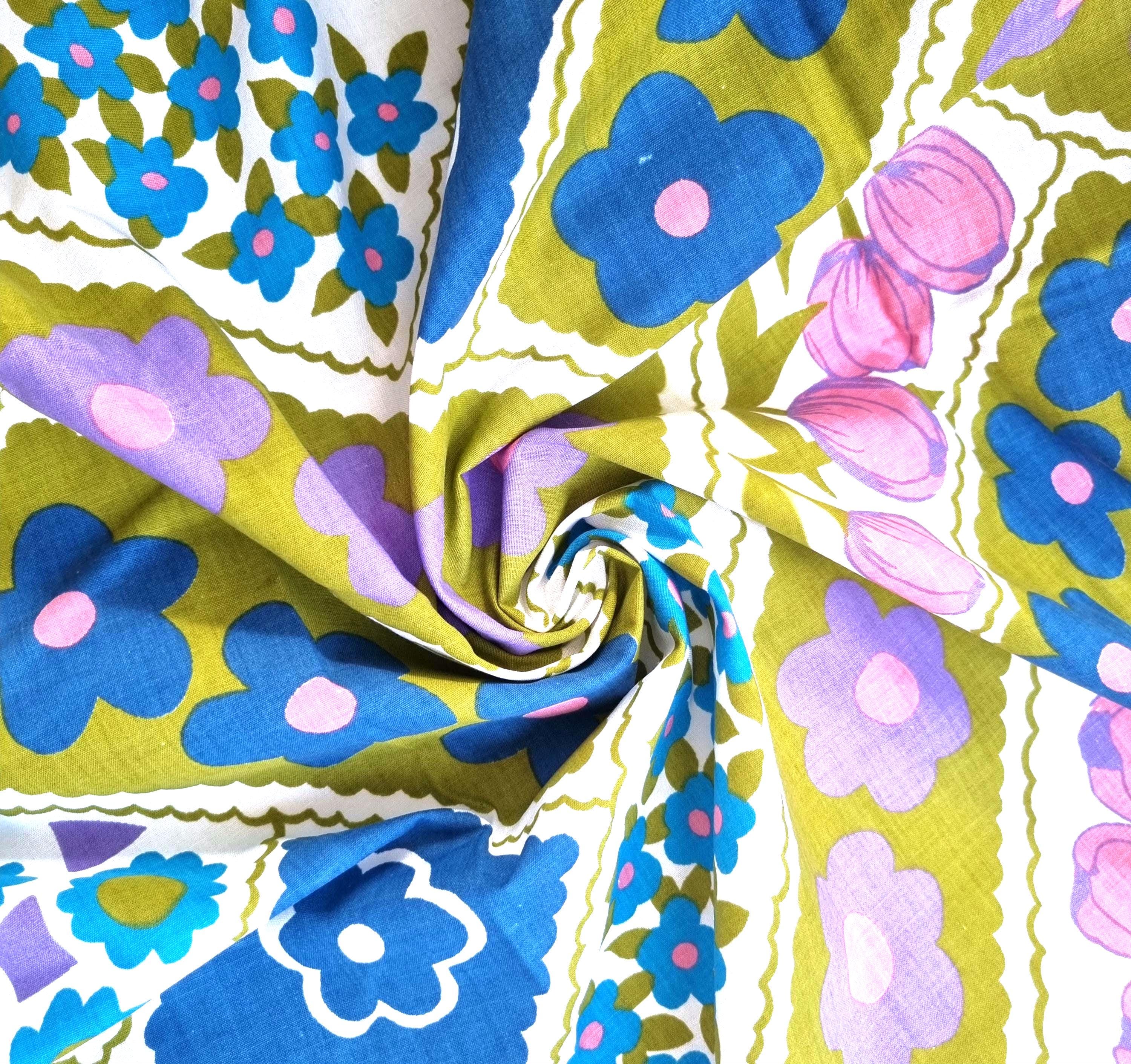 70s Vintage Fabric: New Unused Vintage Fabric Made in the USA