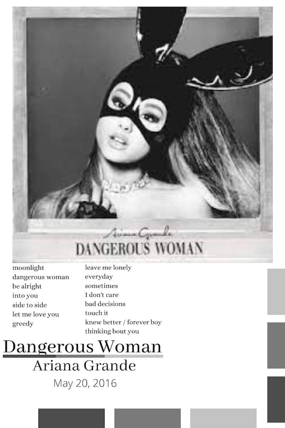 Ariana Grande 'Dangerous Woman' Album Tracklist Poster – The Indie