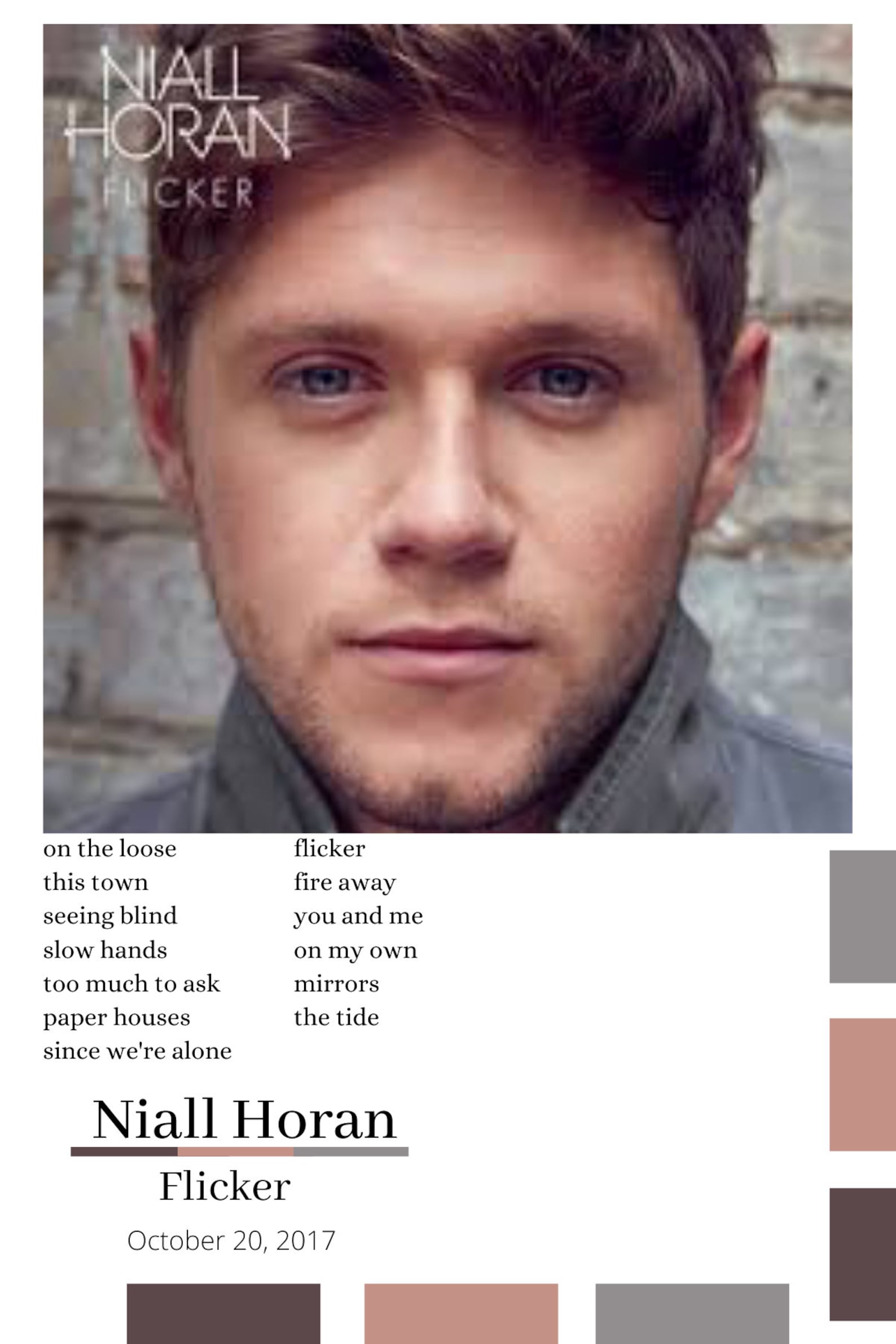 Niall Horan Flicker Album Print Poster Etsy