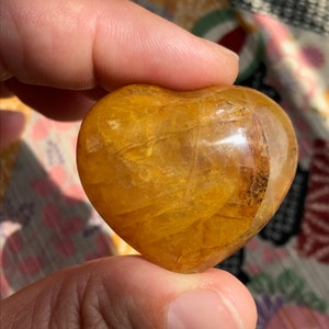 Niedliche Goldene Heiler Quarz Herz