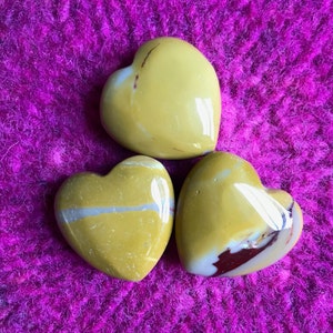 3 Small Mookaite Hearts