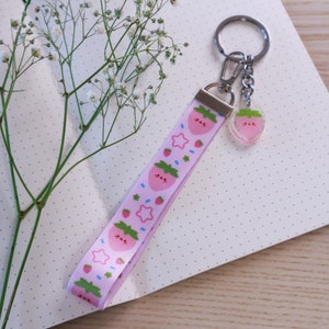 Strawberry Mini Lanyard Keychain