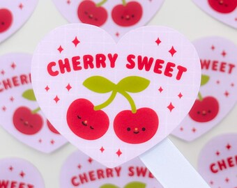 Pink "Cherry Sweet" – Matte Vinyl Waterproof Sticker