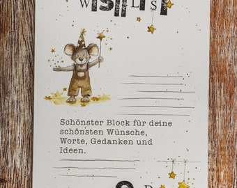 Notizblock "WISHLIST" Wunschliste DinA 5 liniert