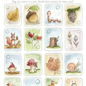 Forest treasure hunt forest bingo