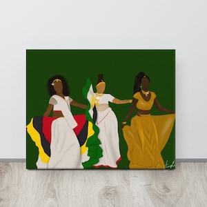 Guyana Inspired Art Canvas, Caribbean Art and Music, Gicleé Quality Art Prints, Wall Art, Guyana Artist, Housewarming Gift for Guyanese