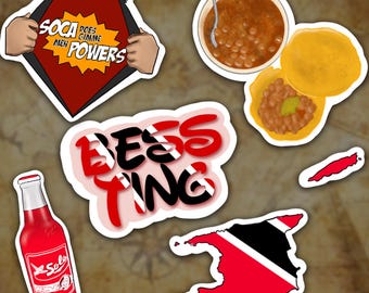 Trinidad & Tobago Heritage Stickers, Waterproof Vinyl Decals