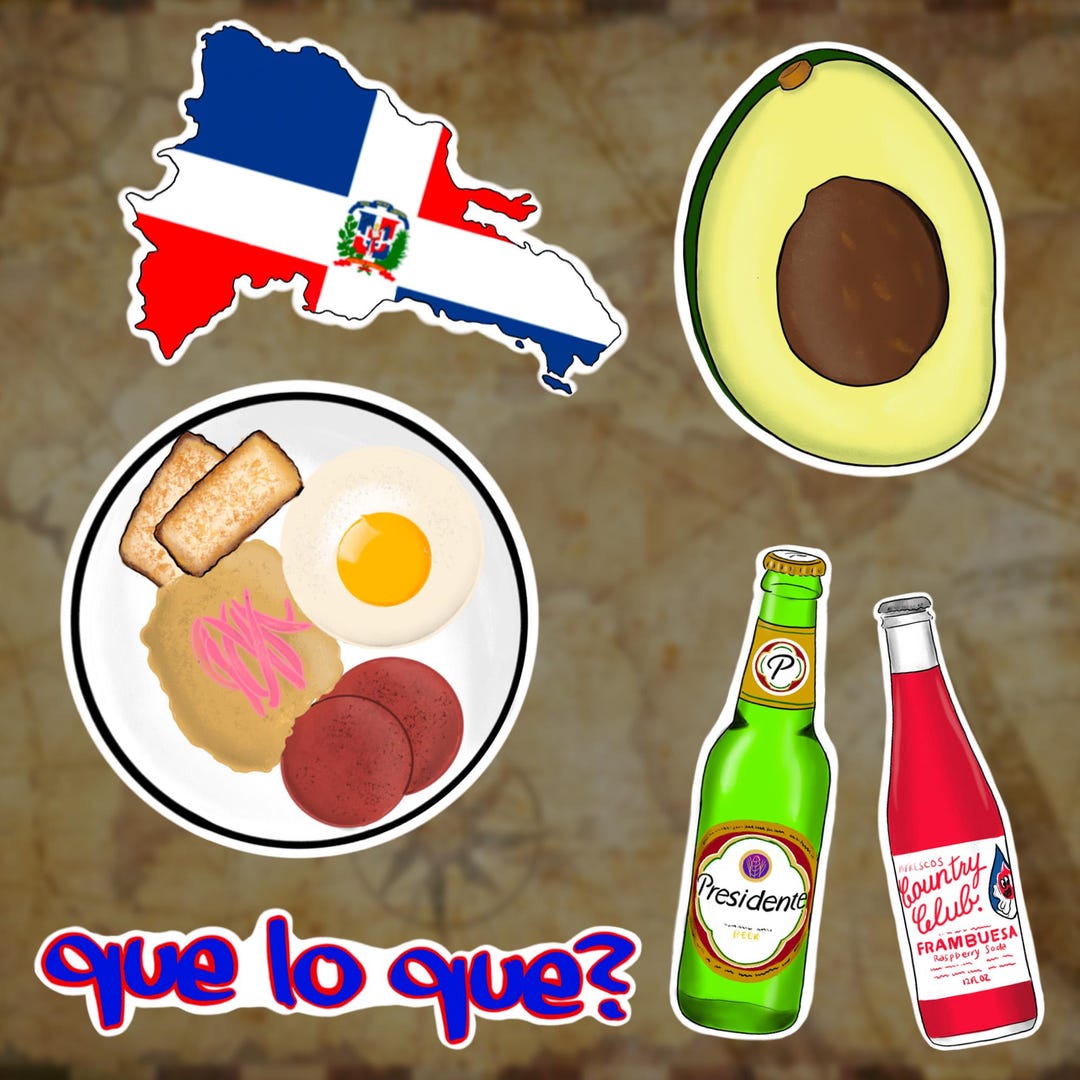 Dominican Republic Heritage Stickers, Waterproof Vinyl Decals - Etsy