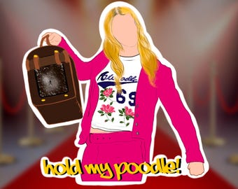 White Chicks 'Hold My Poodle' Waterproof Vinyl Sticker