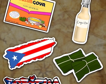Puerto Rico Pride Sticker Pack, Waterproof Vinyl Decals
