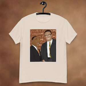 Martin Luther King and Malcom X Graphic T-shirt, Black Art T-Shirt, Civil Rights Apparel, MLK, Gift for birthday, Matching Shirts