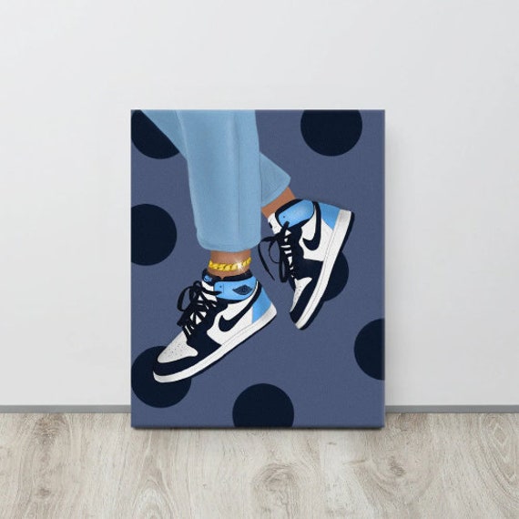 Air Jordan Shoes Painting Art Air Jordan Art Canvas Print, Nike