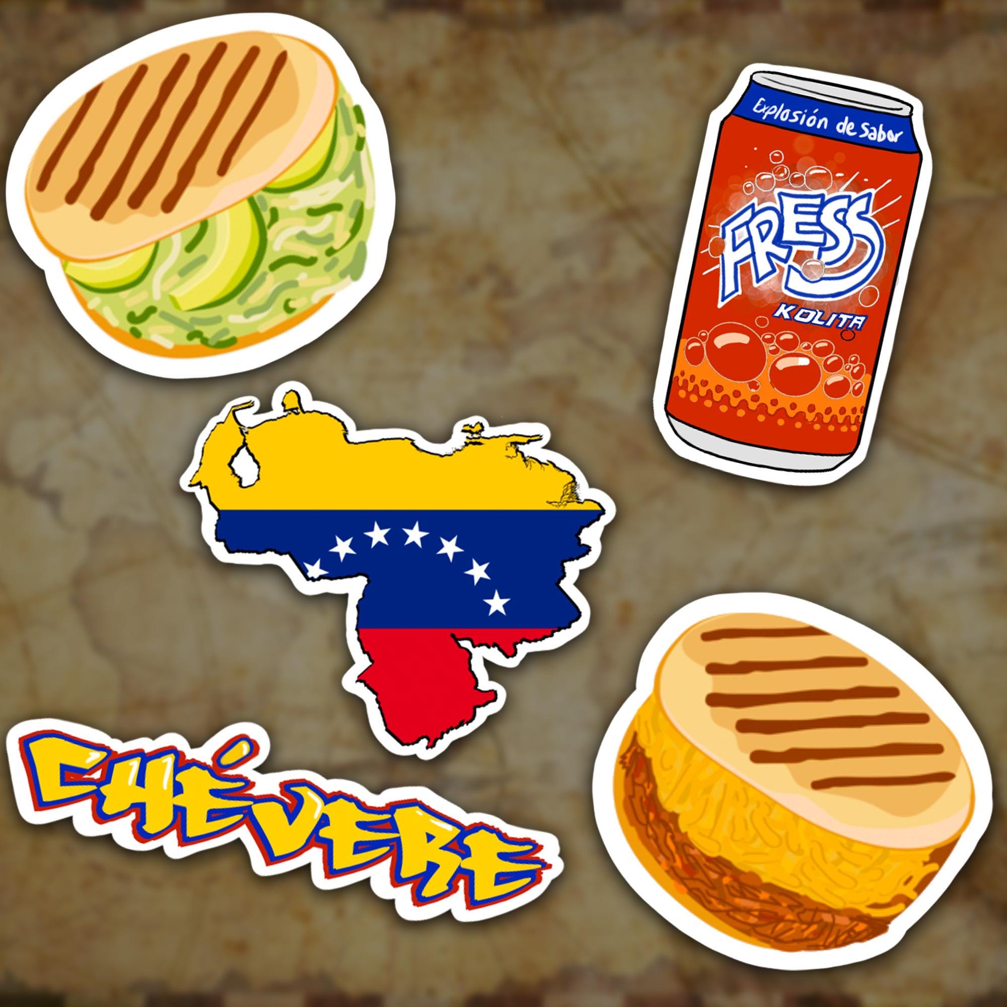 Venezuelan Pride Sticker Pack, Arepas, Waterproof Vinyl Decals - Etsy