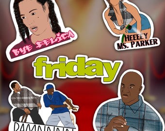 Friday Movie Stickers, Black Culture, Waterproof Laptop Decals