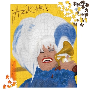 Celia Cruz Jigsaw Puzzle, Celia Cruz, Grammy&#39;s Inspired Art, Latinx Games, Gift for Latina, Afro Latina