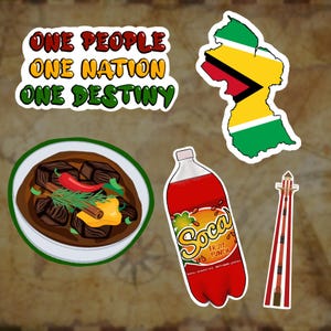 Guyana Pride Sticker Pack, Waterproof Vinyl Decals