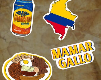 Colombian Pride Sticker Pack, Waterproof Vinyl Decals