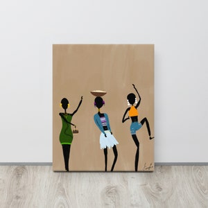 African Art Canvas Prints, African Fashion Wall Art, Black Art, Black Fashion, Canvas Art Prints Les Sœurs Collection 002