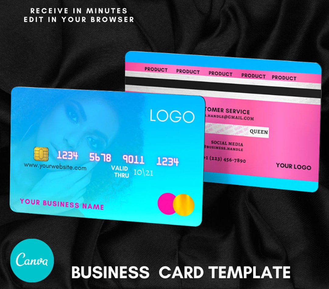 Diy Business Credit Card Template Design Cute Lash and Hair - Etsy
