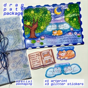 drag path - package | art print, stickers