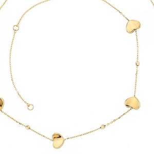 14 Karat Gelbgold Herz Halskette