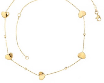 14 karat guld hjärthalsband