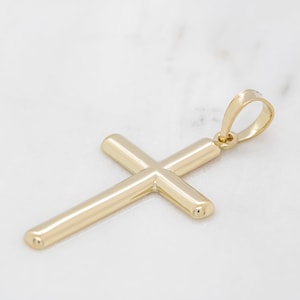 14 karat yellow gold small size cross pendant
