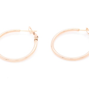 14 karat rose gold hoop earrings