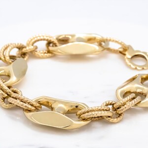 14 karat yellow gold extra large mariner link bracelet