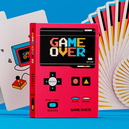 GAME OVER Playing Cards Gift for Gamers Nintendo Lovers Etsy