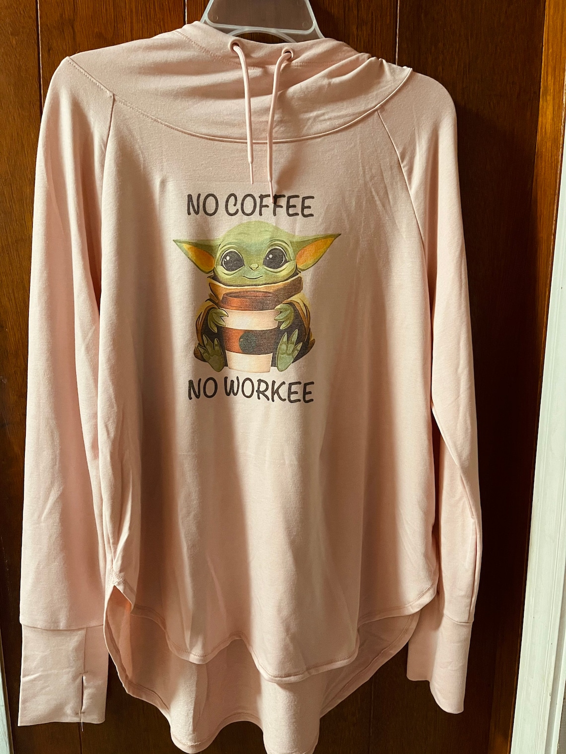 Baby Yoda lightweight pink sweater Etsy