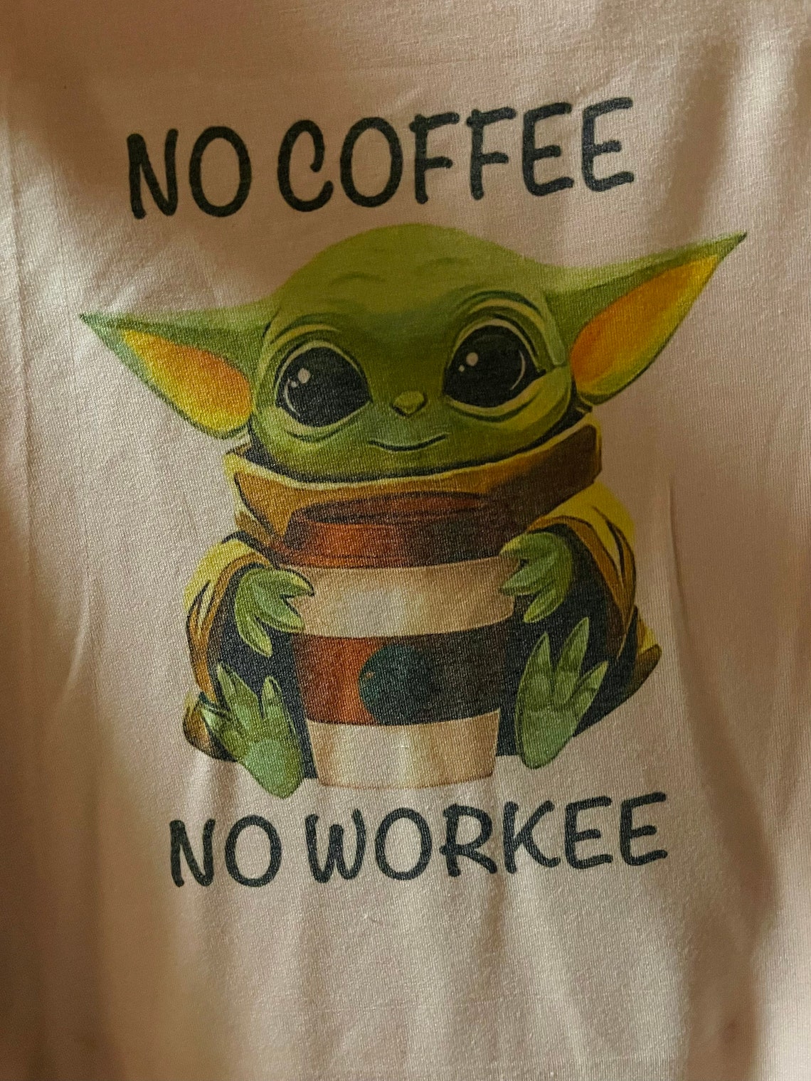 Baby Yoda lightweight pink sweater Etsy