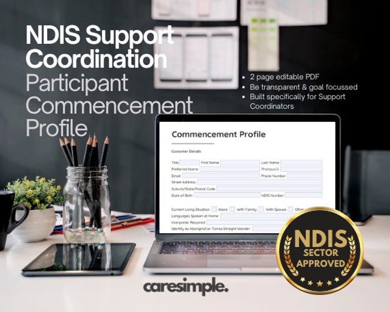 Ndis Client Numbers NDIS Support Coordination - Profile - Editable PDF - Disability - NDIS ...