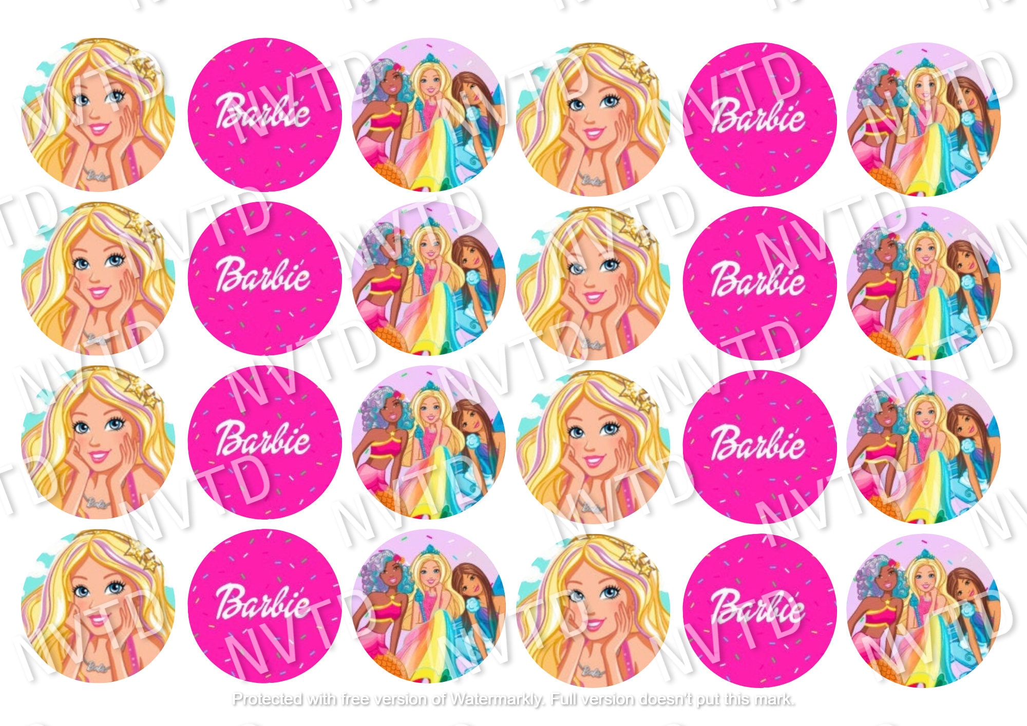 Barbie Cupcake Toppers Printable atelieryuwa.ciao.jp