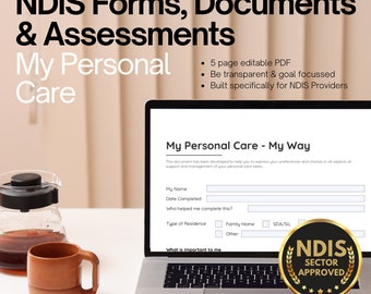 NDIS Documentation - My Personal Care My Way Self Assessment - Editable PDF - Disability - NDIS - Therapy - Independent - Audit - Sil - Sda