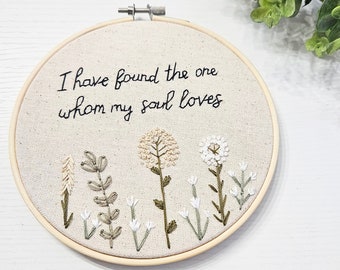 Bible verse embroidery | Christian Embroidery | Christian Wedding Gift | Bridal shower Gift | Catholic embroidery | Gifts for Bride