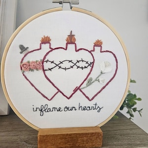 Catholic Embroidery | Holy Family | Catholic gifts | Catholic home decor | Saint quotes | Immaculate Heart | Sacres Heart | Chaste Heart