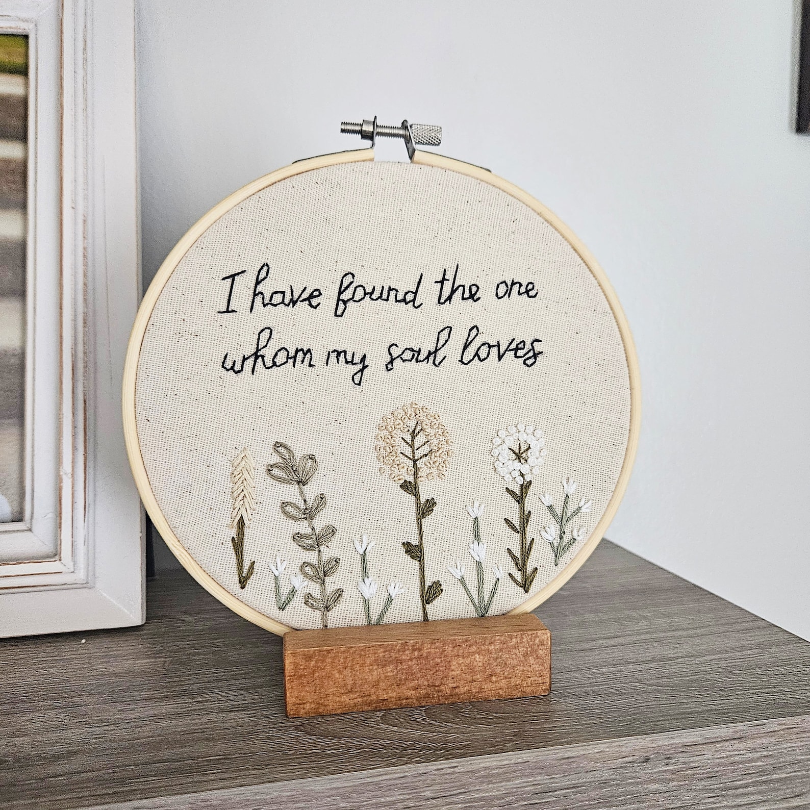Bible verse embroidery