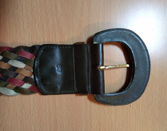 Unisex, Leather belt, Vintage belt,  multi-colore… - image 5