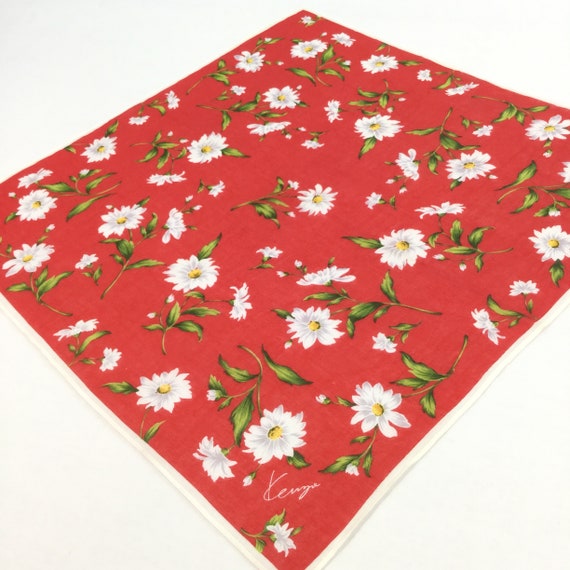 KENZO FLORAL Handkerchief/Neckerchief/Bandana