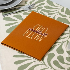 Stoffen menumap restaurant, aangepaste menumap